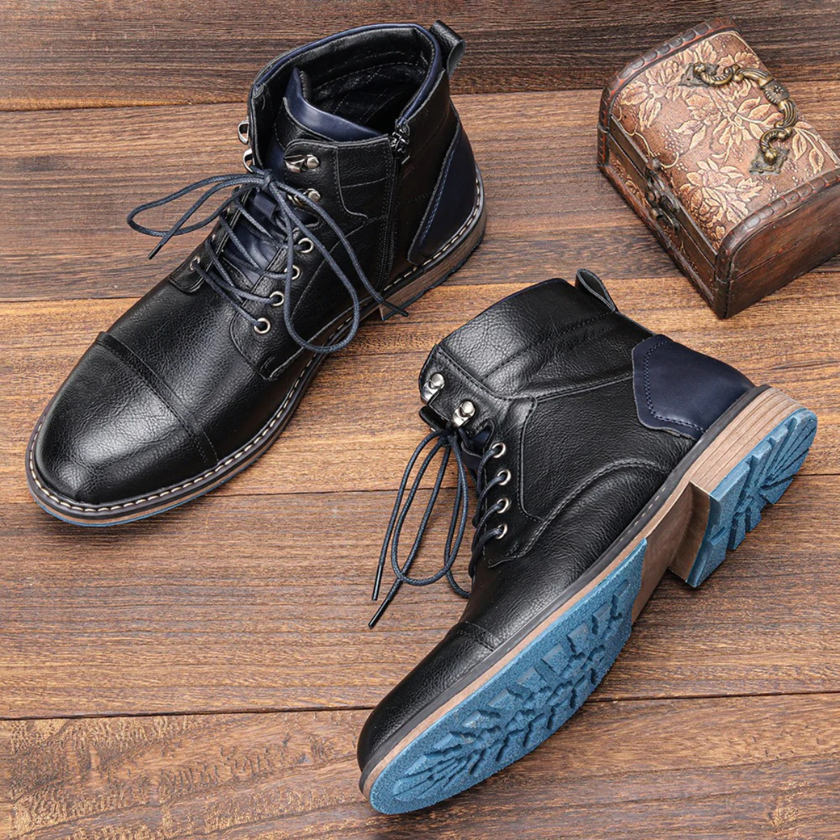 The Manchester Men's Vintage Leather Ankle Boots