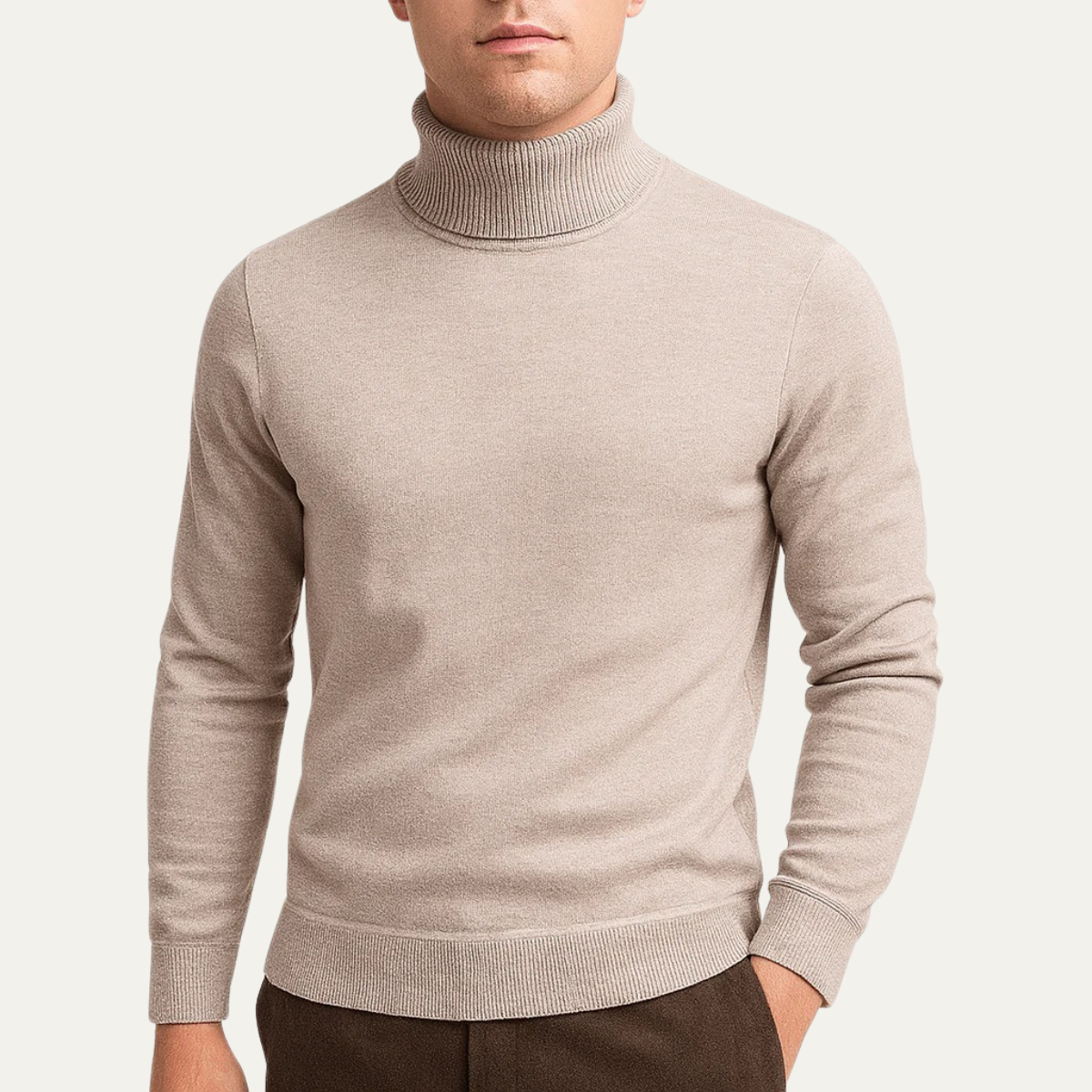 The Banbury Men's Classic Turtleneck Knit Sweater