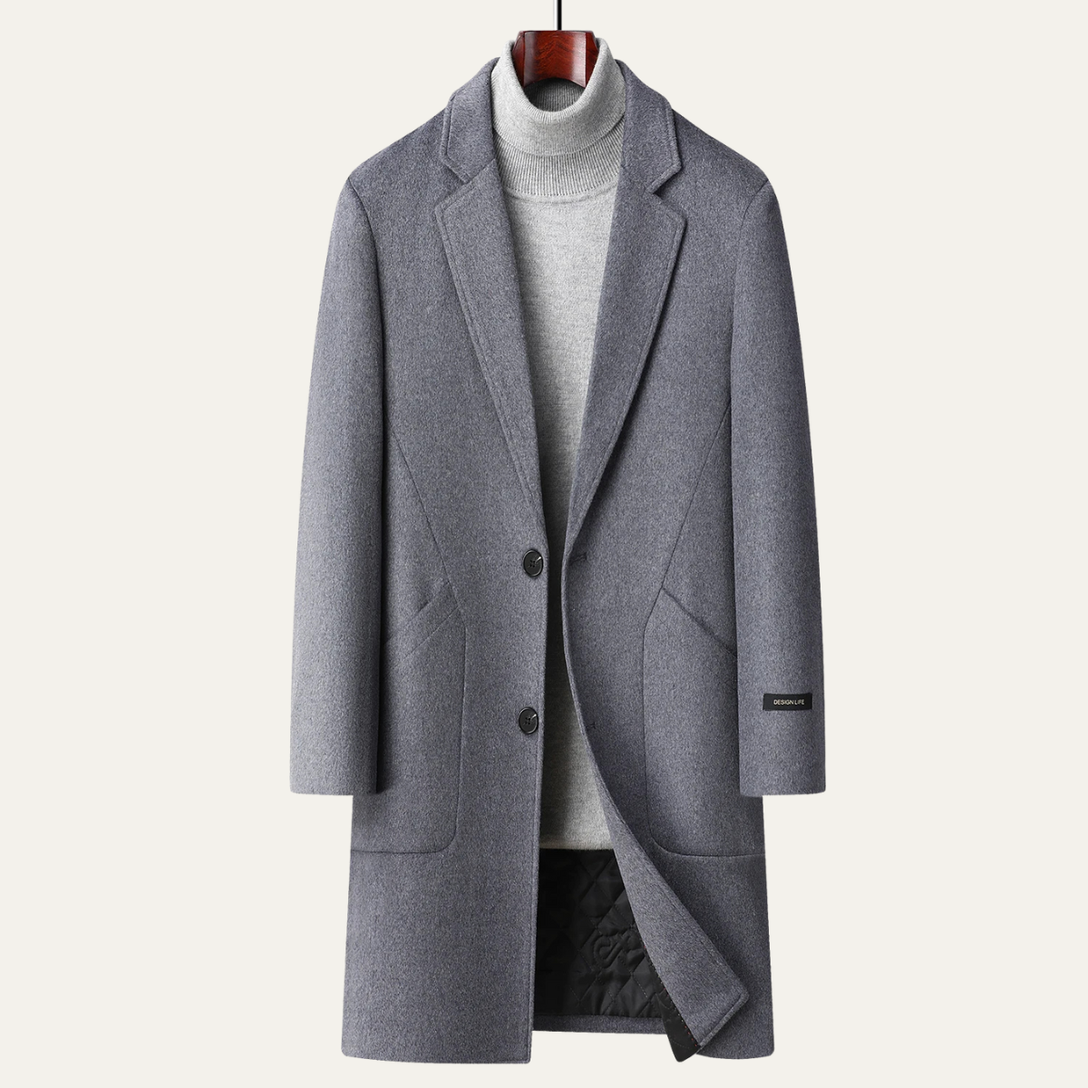 The Merano Men's Old Money Classic Wool Overcoat