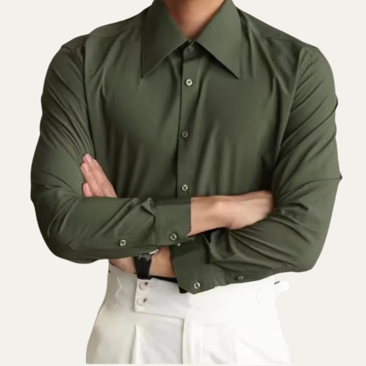 The Bellano Men’s Slim Fit Pointed Collar Business Dress Shirt