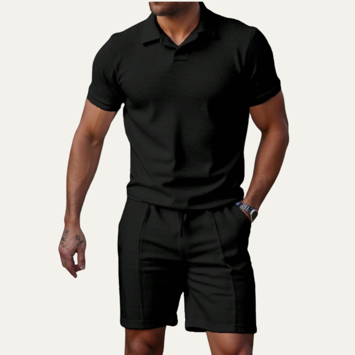 The Ashwood Creek Men’s Casual Co Ord Set – Shirt & Shorts