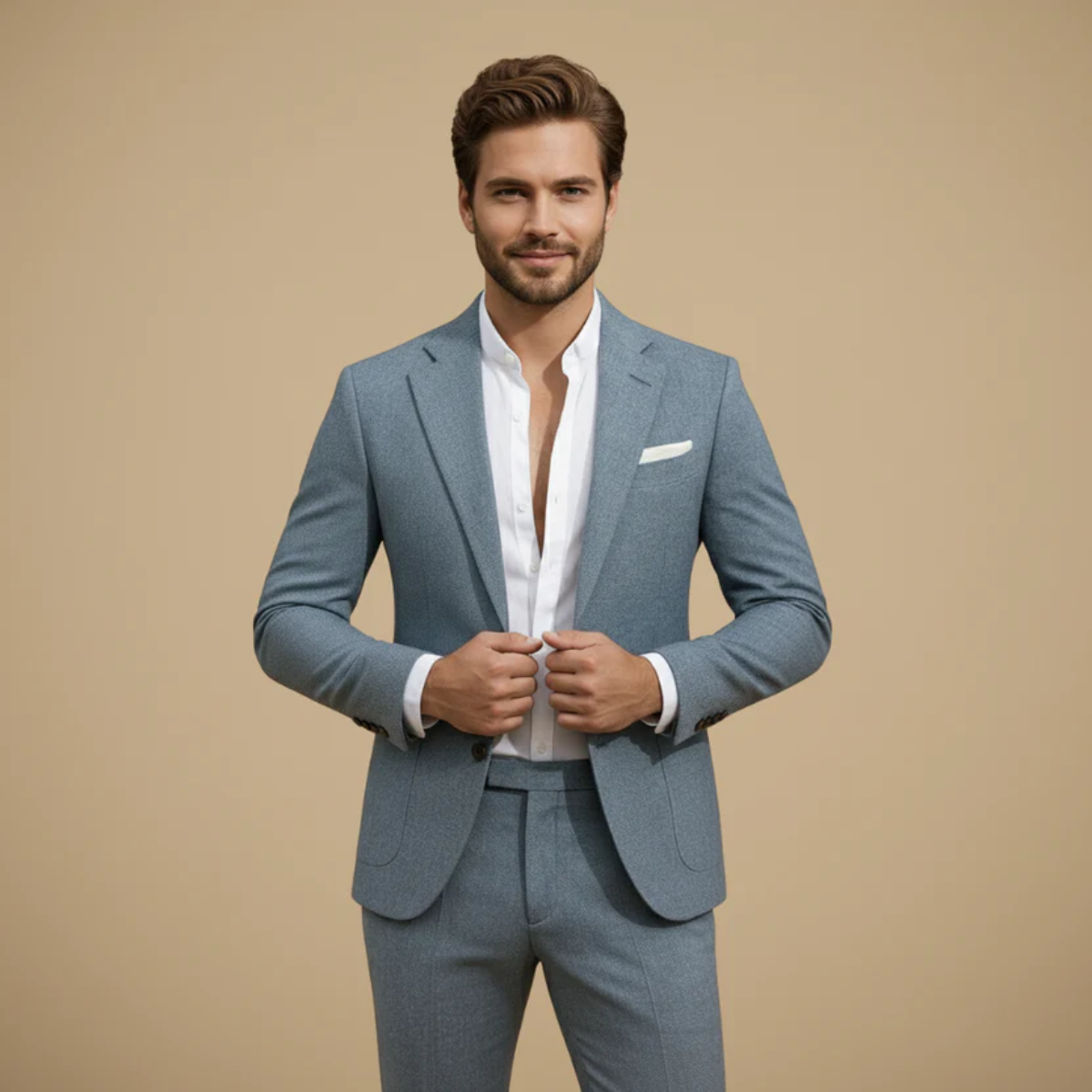 The Biella Men's Tailored Two Piece Suit