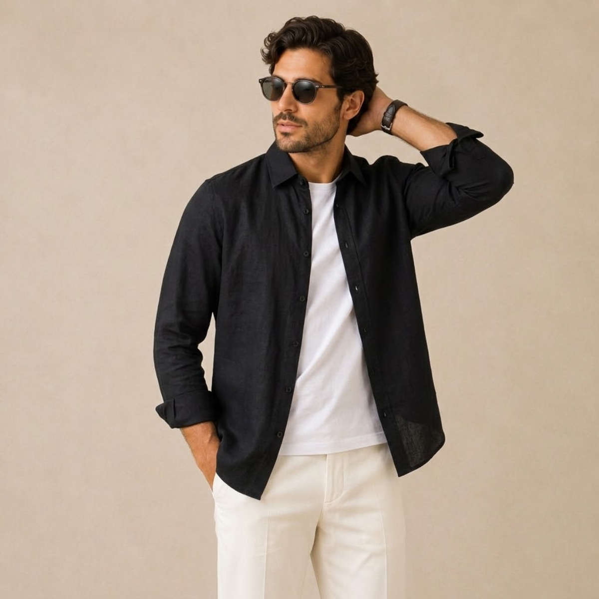 The Willowfield Men’s Summer Linen Cotton Casual Shirt