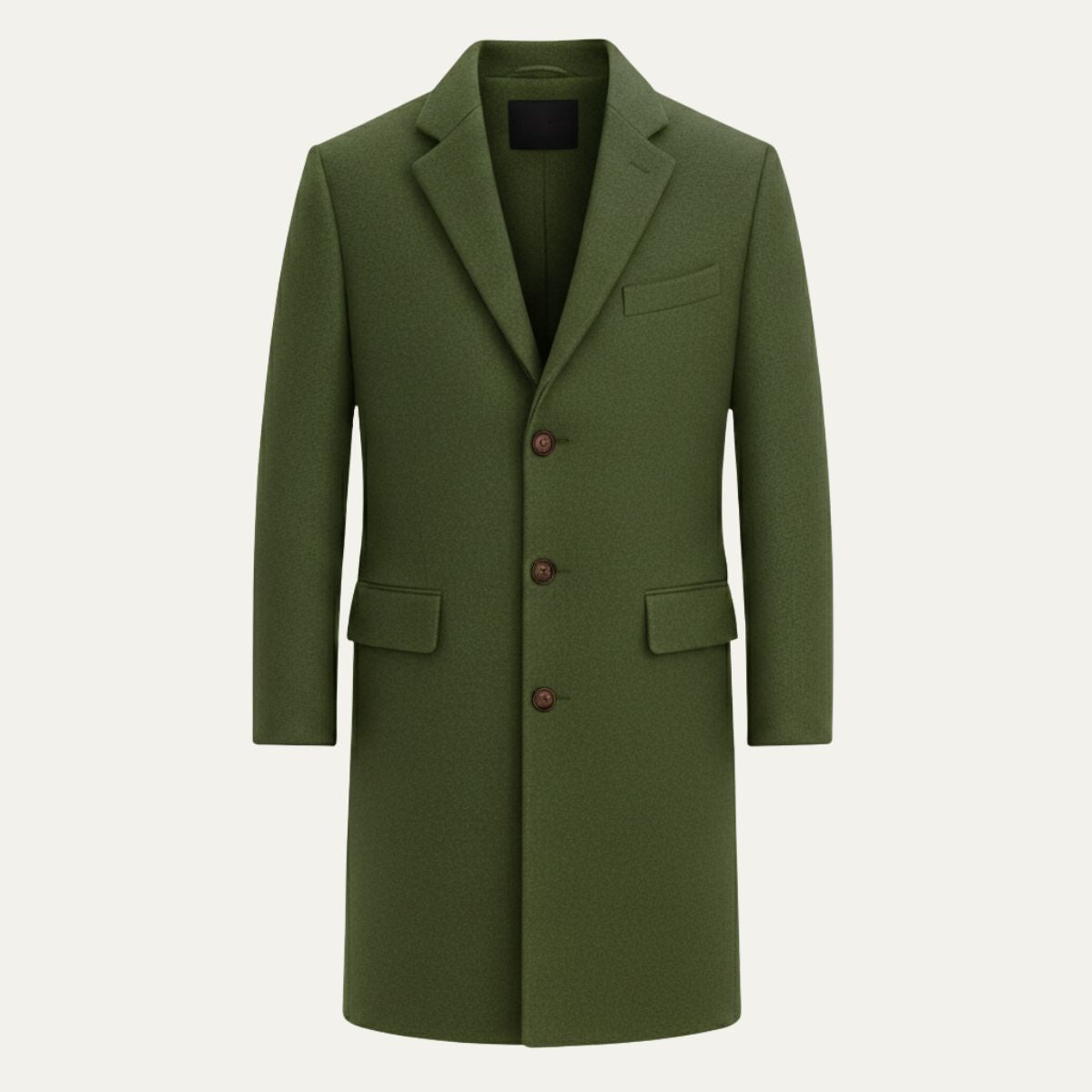 The Brianza Men’s Smart Single Breasted Wool Blend Overcoat