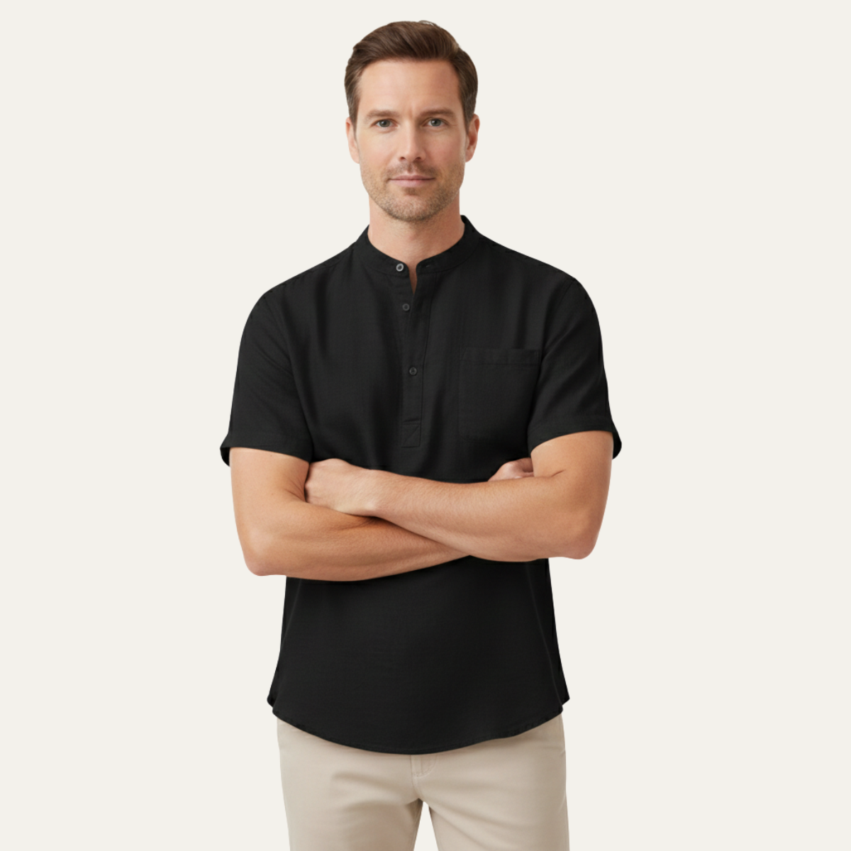 The Sardinia Men’s Casual Linen Henley Summer Shirt
