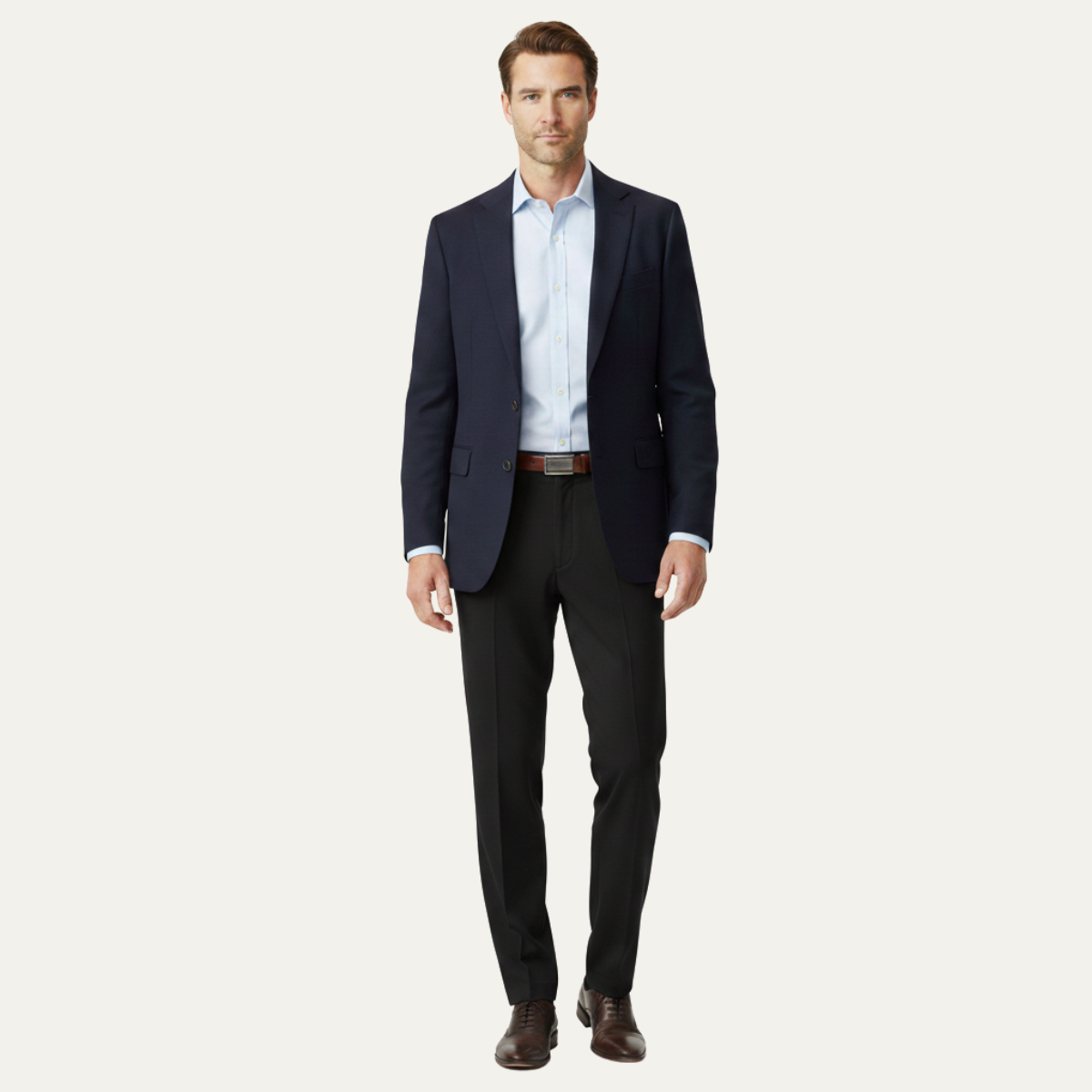 The Montfield Men’s Double Pleated High Waist Straight Leg Pants