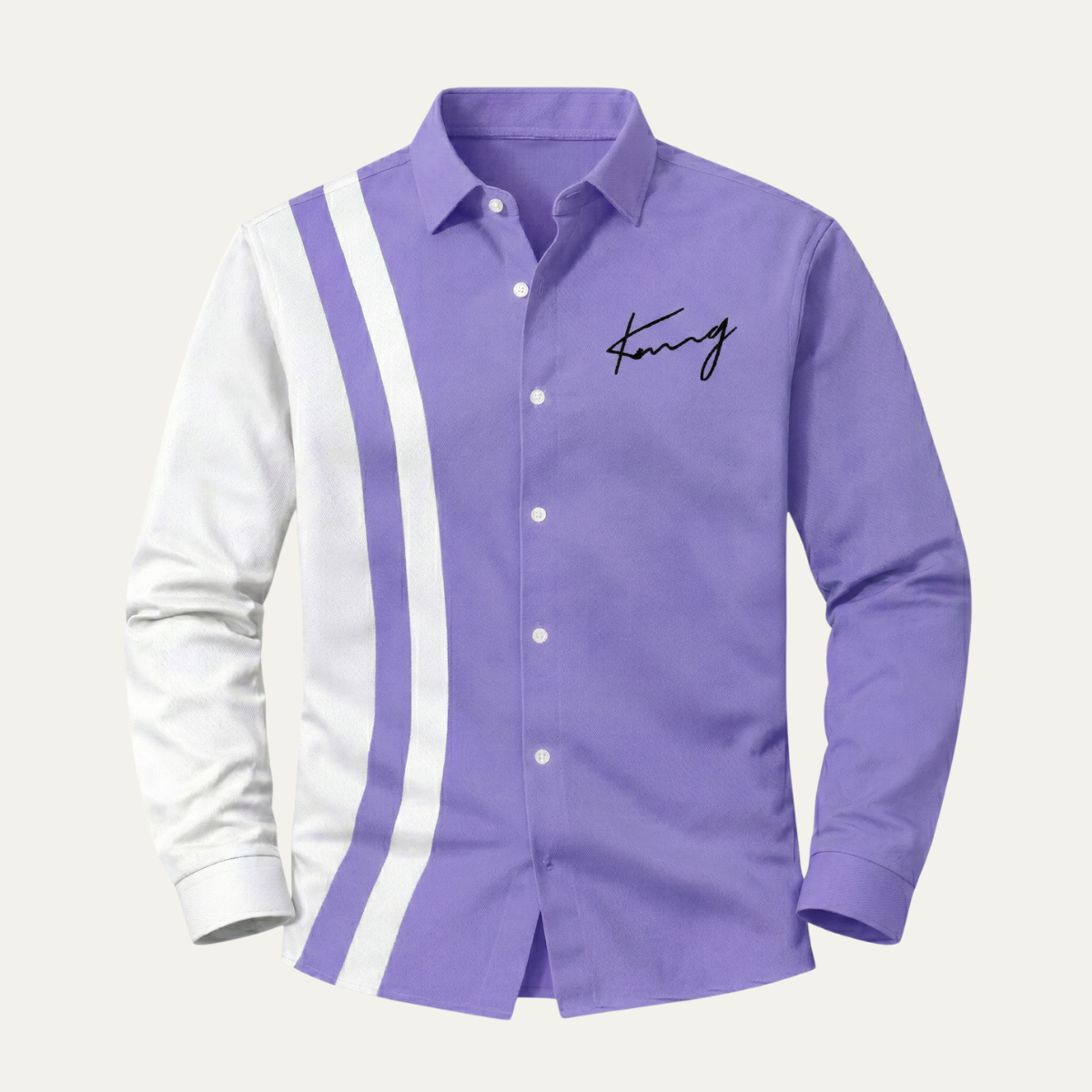 The Como Men’s Trendy Color Block Striped Dress Shirt