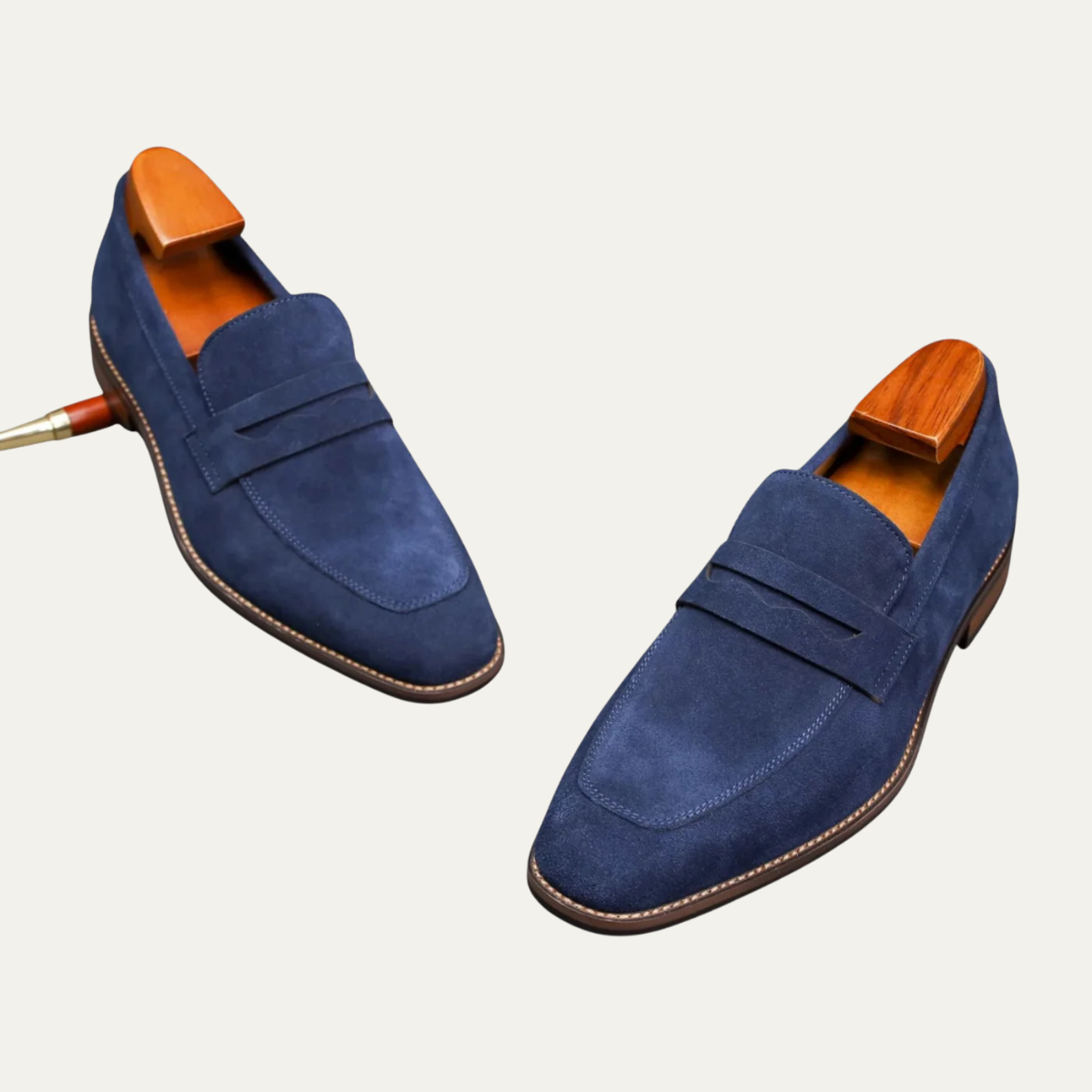 The Limone Men’s Classes Suede Penny Comfort Loafers