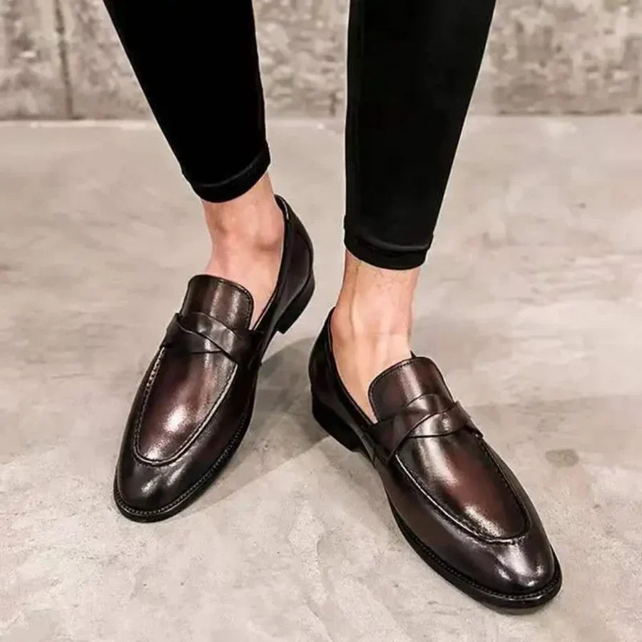 The Adriatic Men's Elegant Leather Penny Loafers