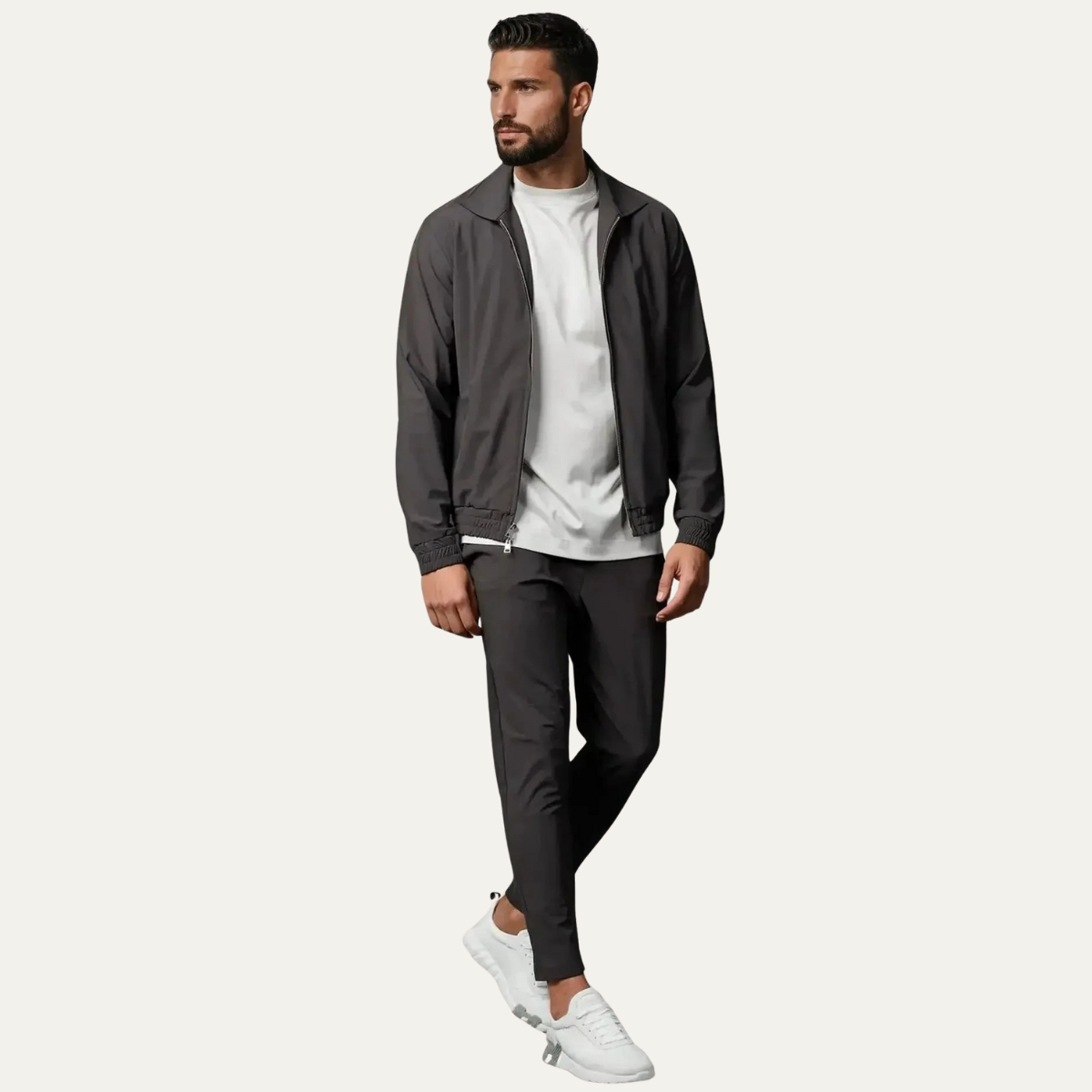 The Platinum Gray Luxury Men’s Modern Co Ord Lounge Wear Set