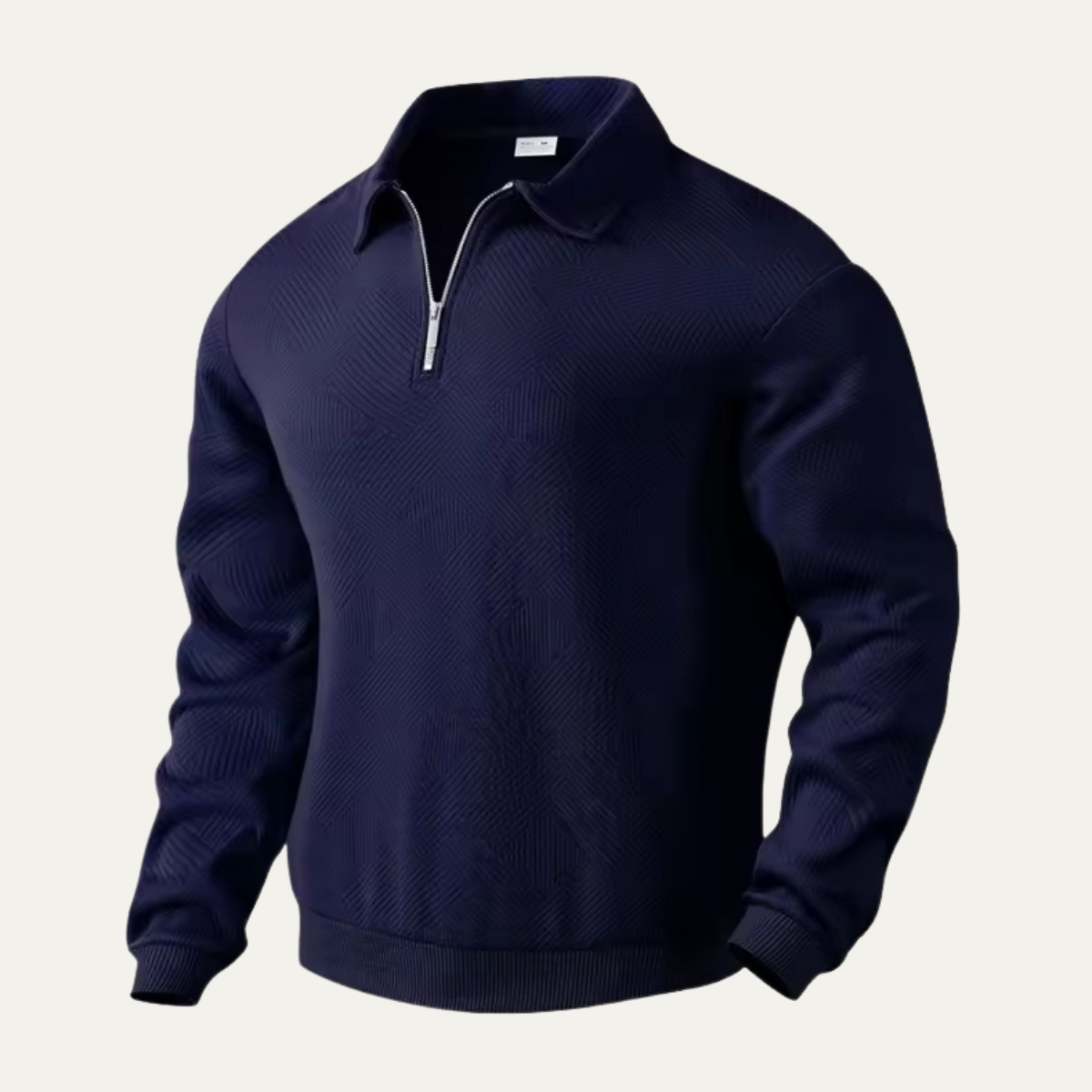 The Alicante Men’s Textured Knit Quarter Zip Sweater with Collar