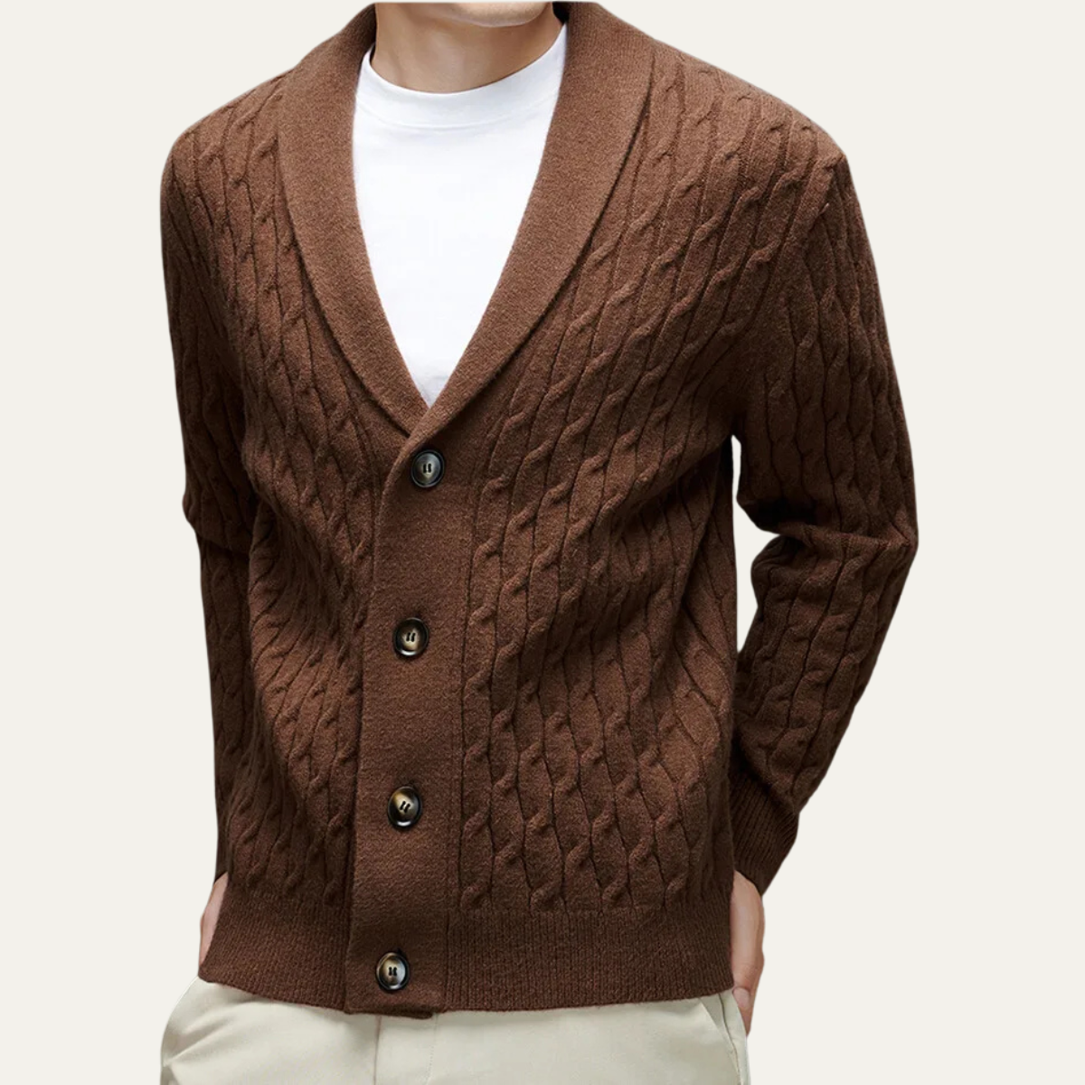 The Catanzaro Men's Trendy Knitted V Neck Cardigan