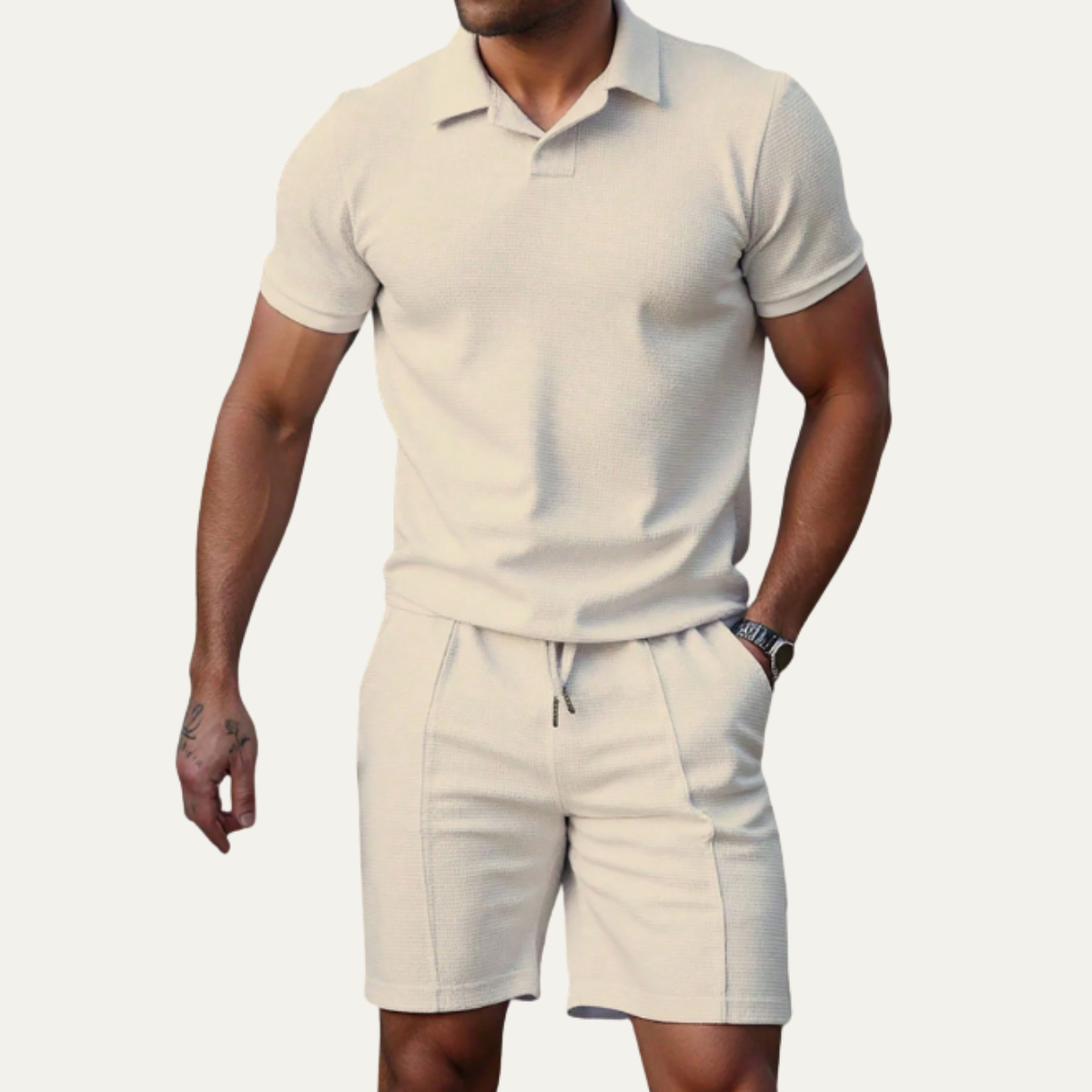 The Ashwood Creek Men’s Casual Co Ord Set – Shirt & Shorts