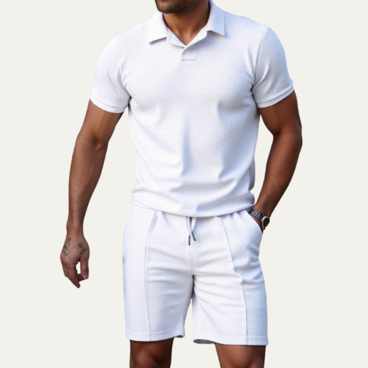 The Ashwood Creek Men’s Casual Co Ord Set – Shirt & Shorts