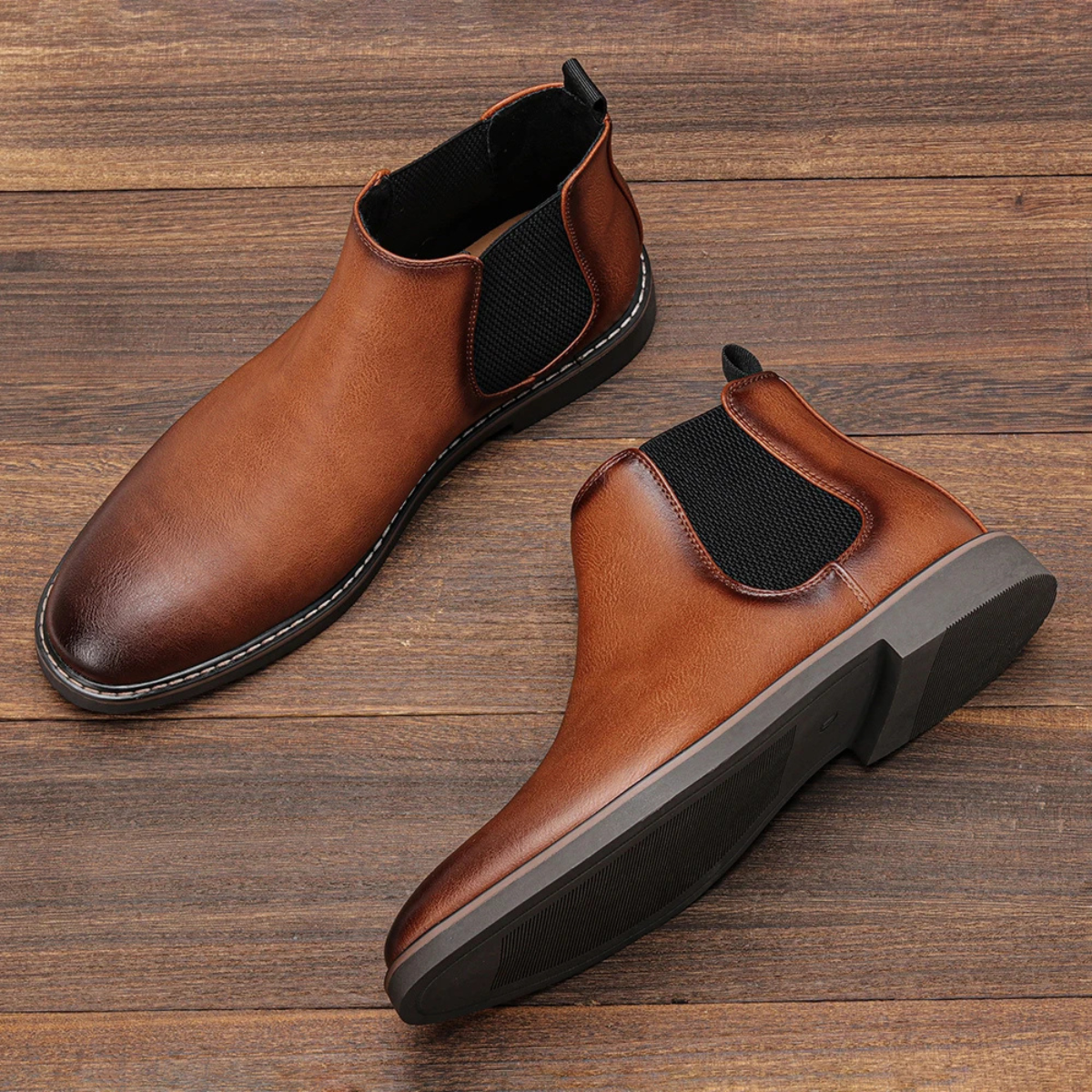 The Conegliano Men's Trendy Ankle Leather Chelsea Boots