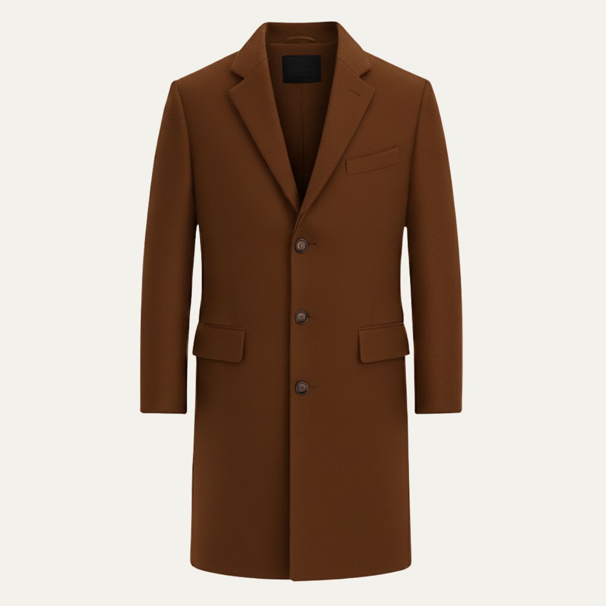 The Brianza Men’s Smart Single Breasted Wool Blend Overcoat