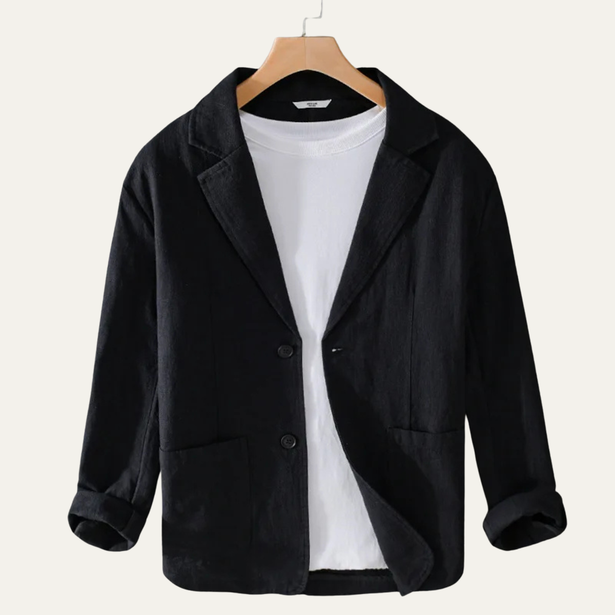 The Elmstead Men’s Men’s olid Color Casual Linen Blazer