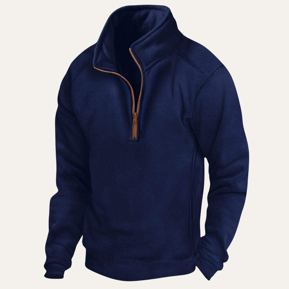 The Fairhaven Men’s Tactical Stand Collar Quarter Zip Fleece Sweater