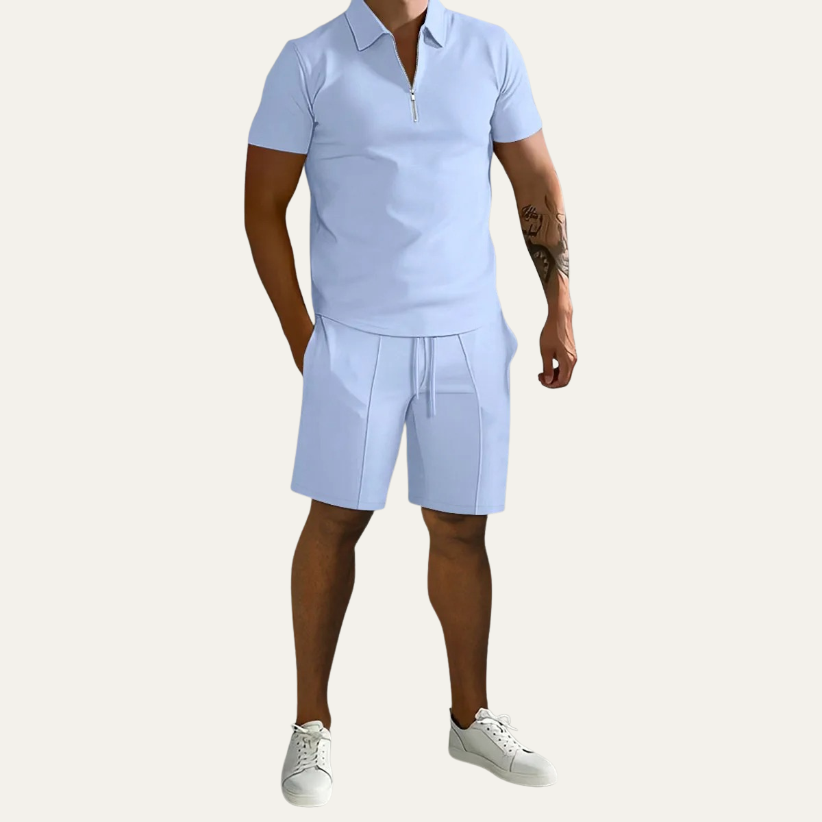 The Cremona Men’s Polo Shirt and Shorts Set – Casual Two Piece Outfit