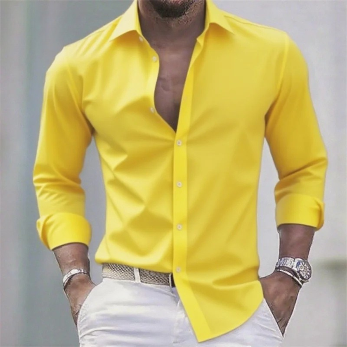 The Ostrava Men’s Slim Fit Business Stretch Dress Shirt