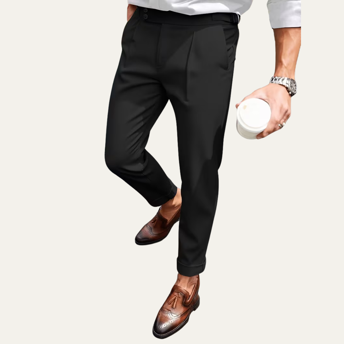 The Clare Valley Men’s Tailored Slim Fit Business Pleated Dress Pants