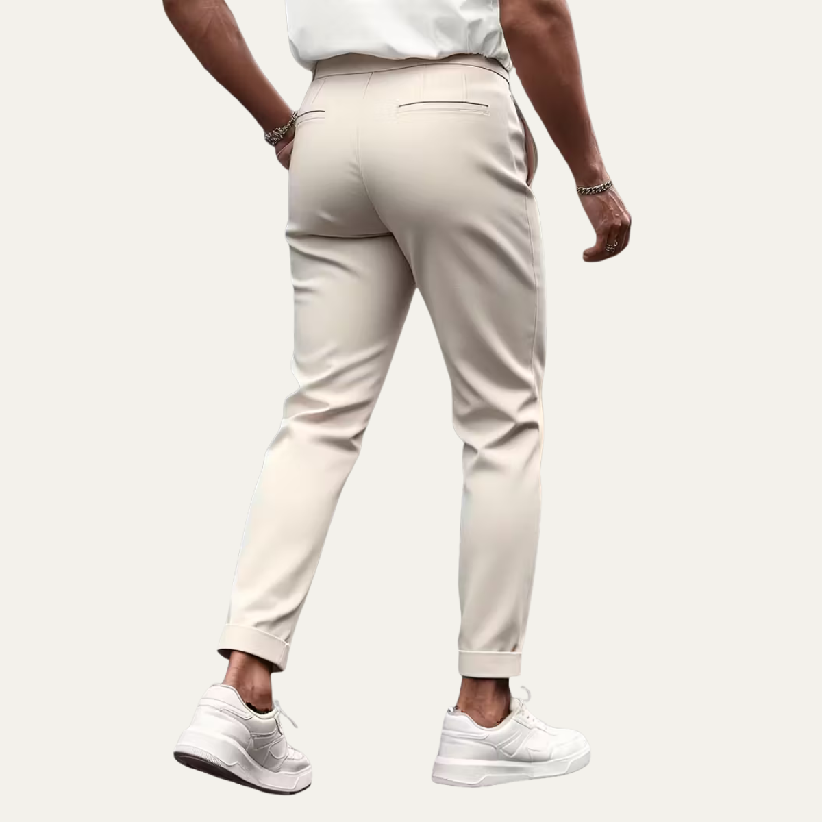 The Dromana Men’s Tailored Smart Slim Fit Pleated Dress Pants
