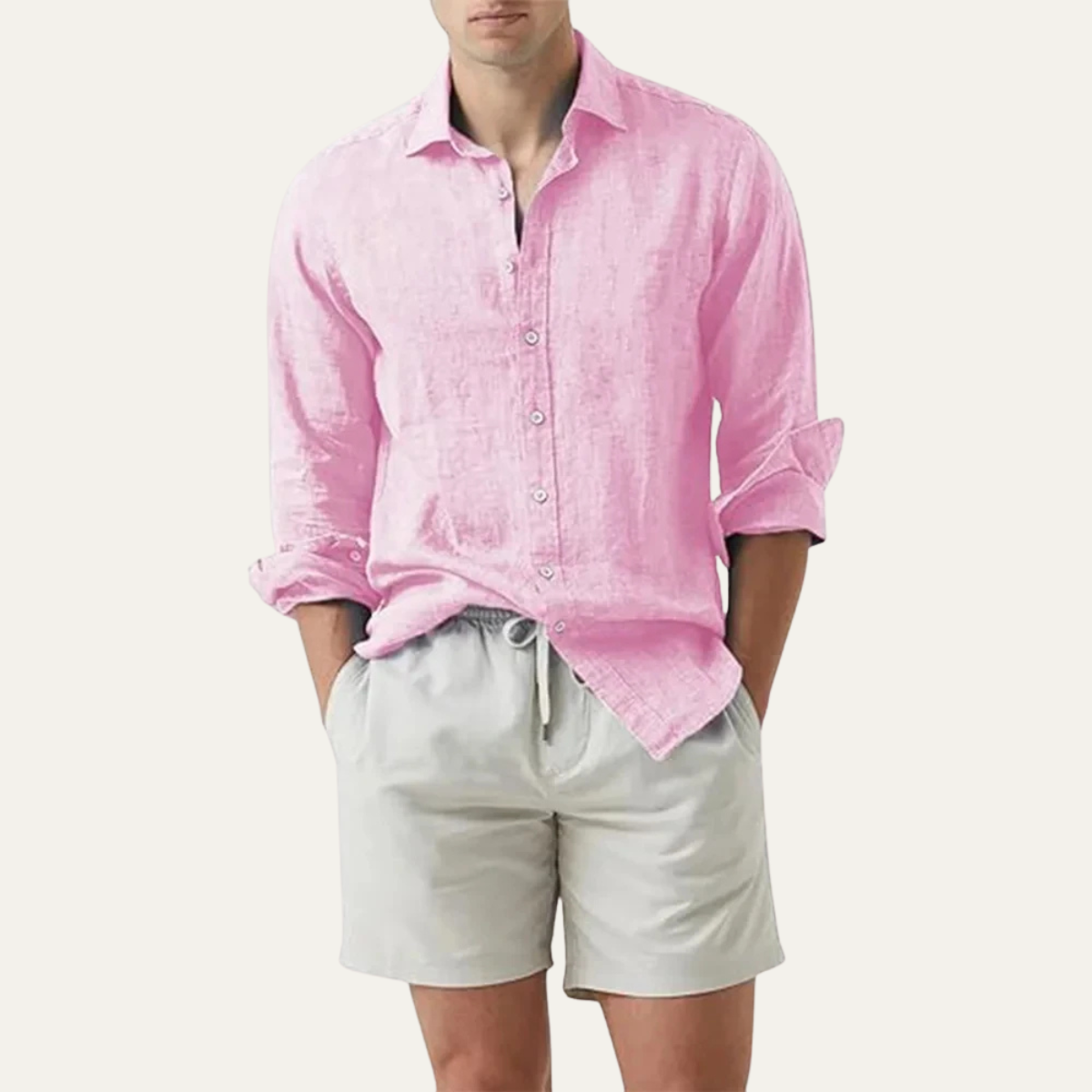 The Soriano Men’s Soft Lightweight Button Up Linen Shirt