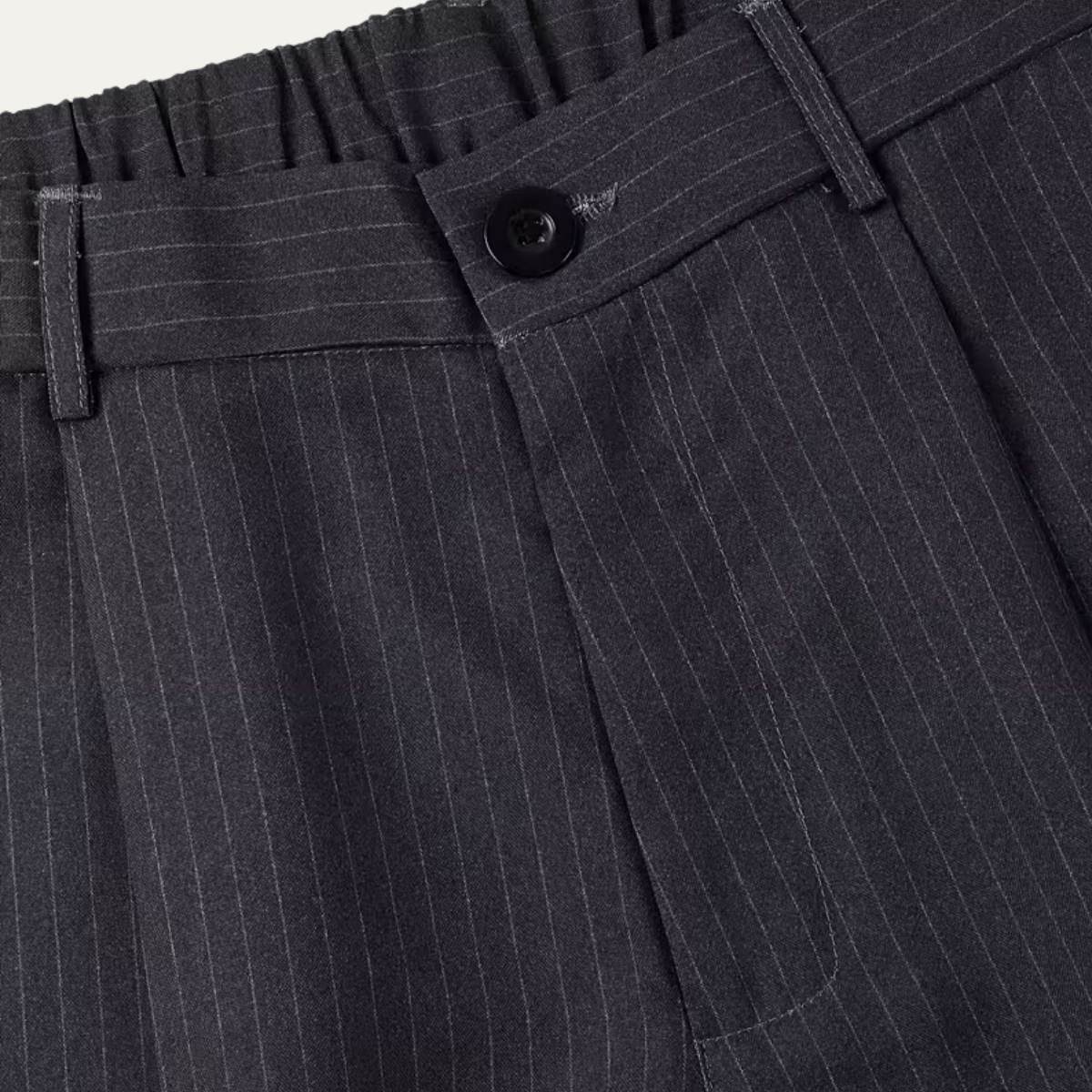 The Glenelg Men’s Wide Leg Tailored Pinstripe Dress Pants with Adjustable Waist