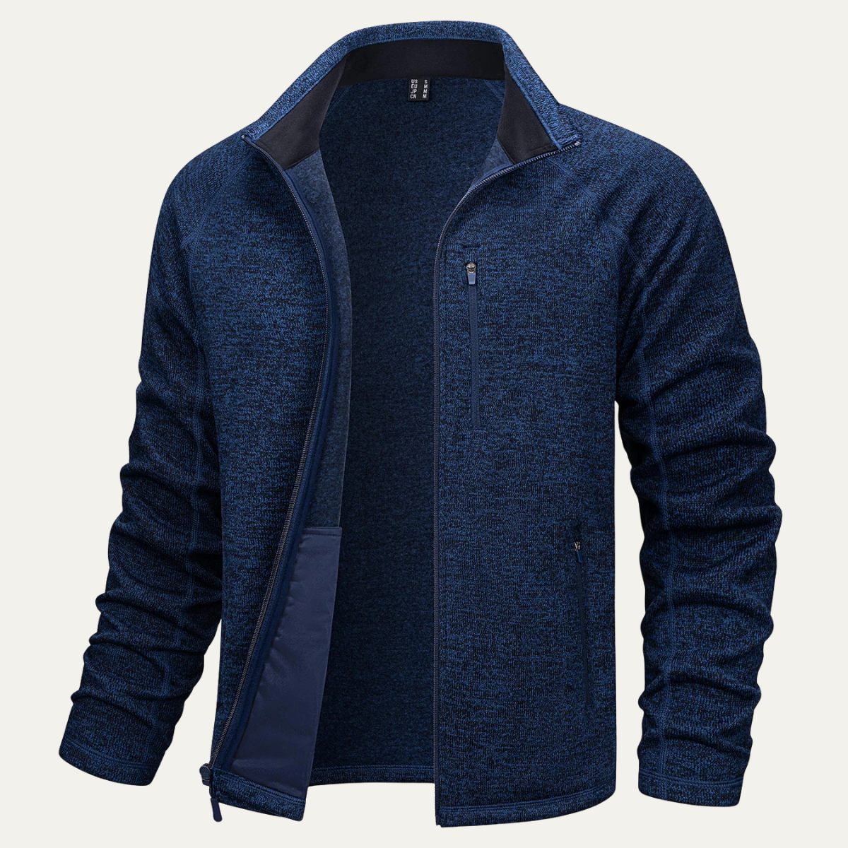 The Alghero Men’s Full Zip Warm Knitted Fleece Zip Jacket