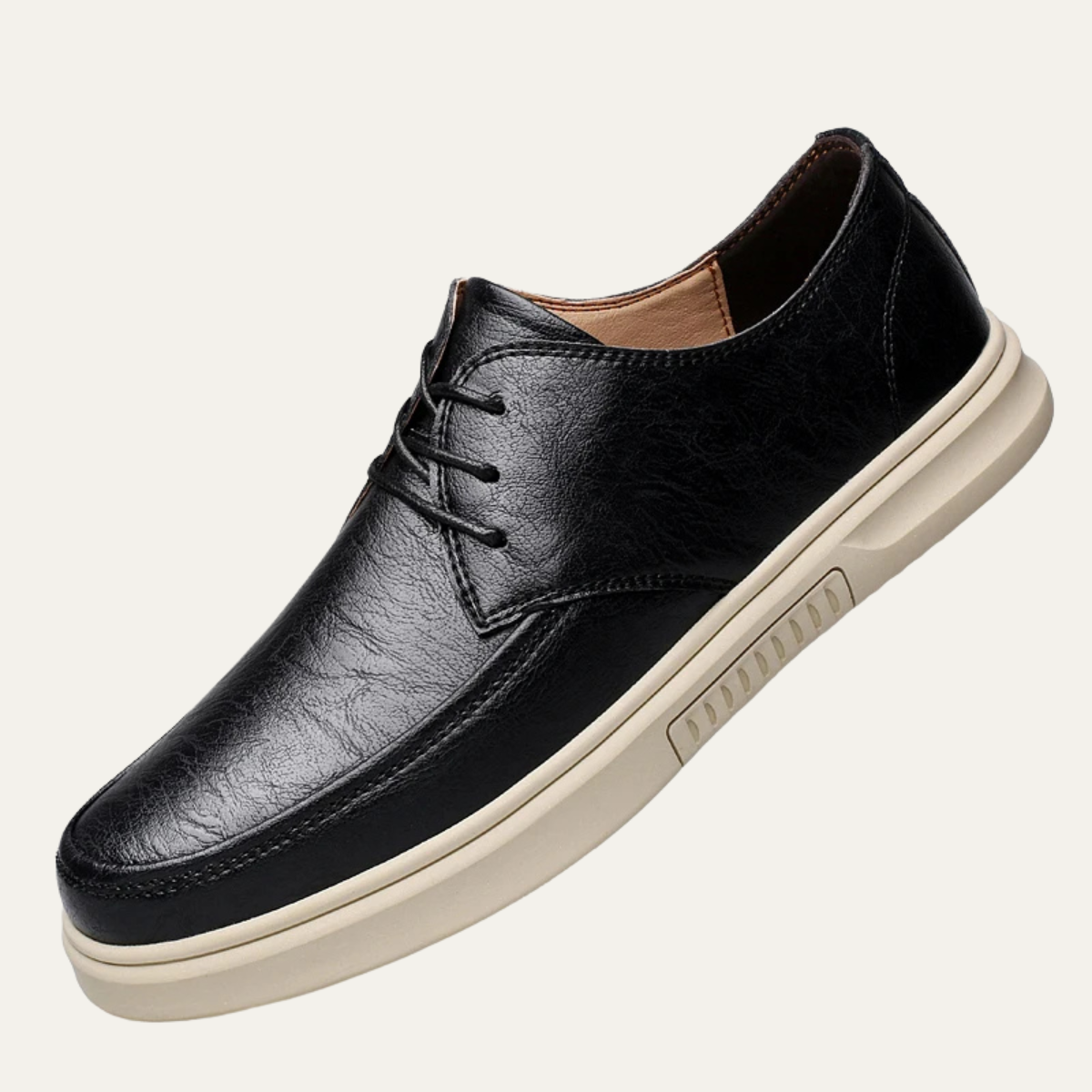 The Alderwood Men’s Comfortable Leather Look Lace Up Sneakers