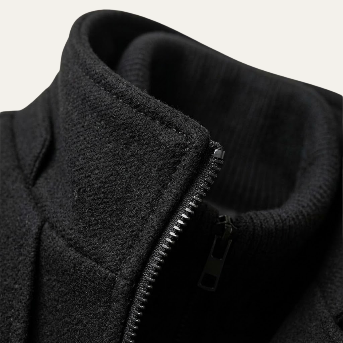 Men's Wool Blend Pea Coat Black