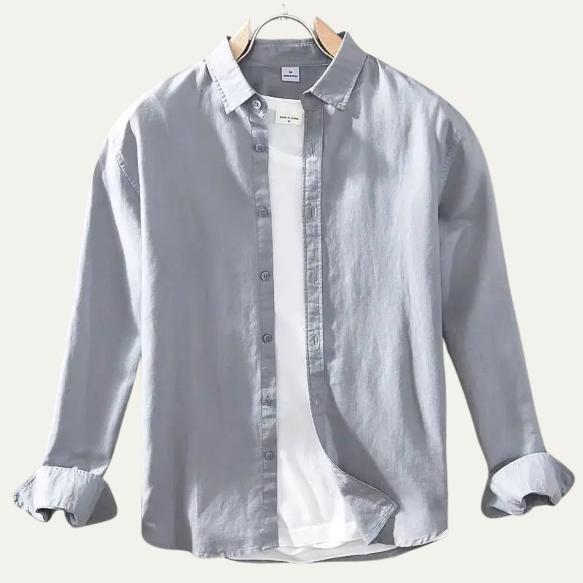 The Ashenwood Men’s Classic Linen Cotton Button Up Shirt