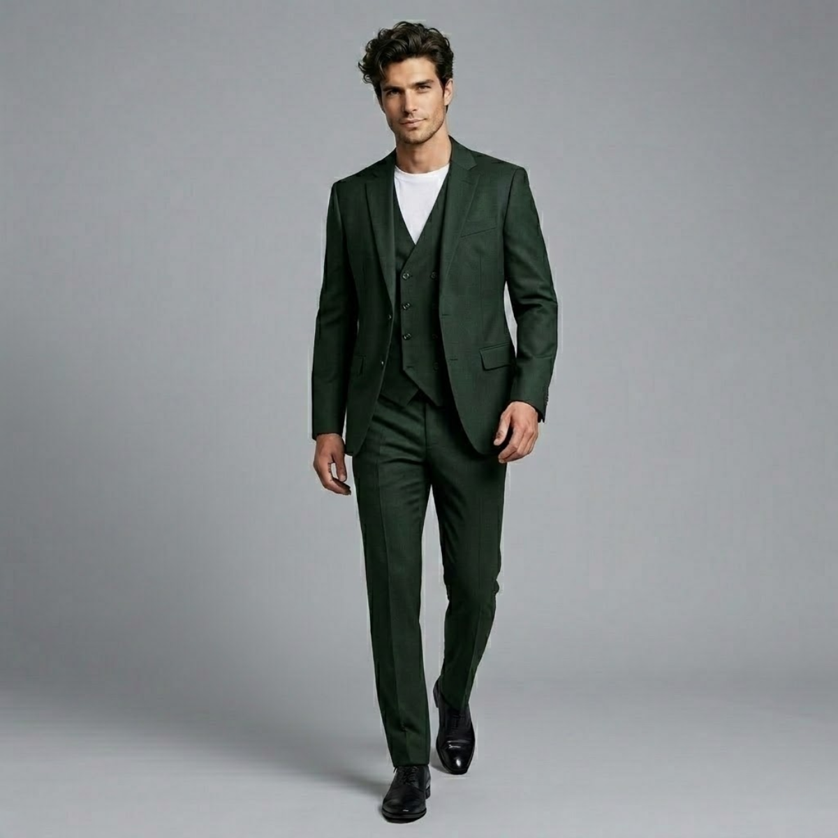 The Remington Men’s 3 Piece Slim Fit Tuxedo Suit Set – Formal Wedding & Business Suit