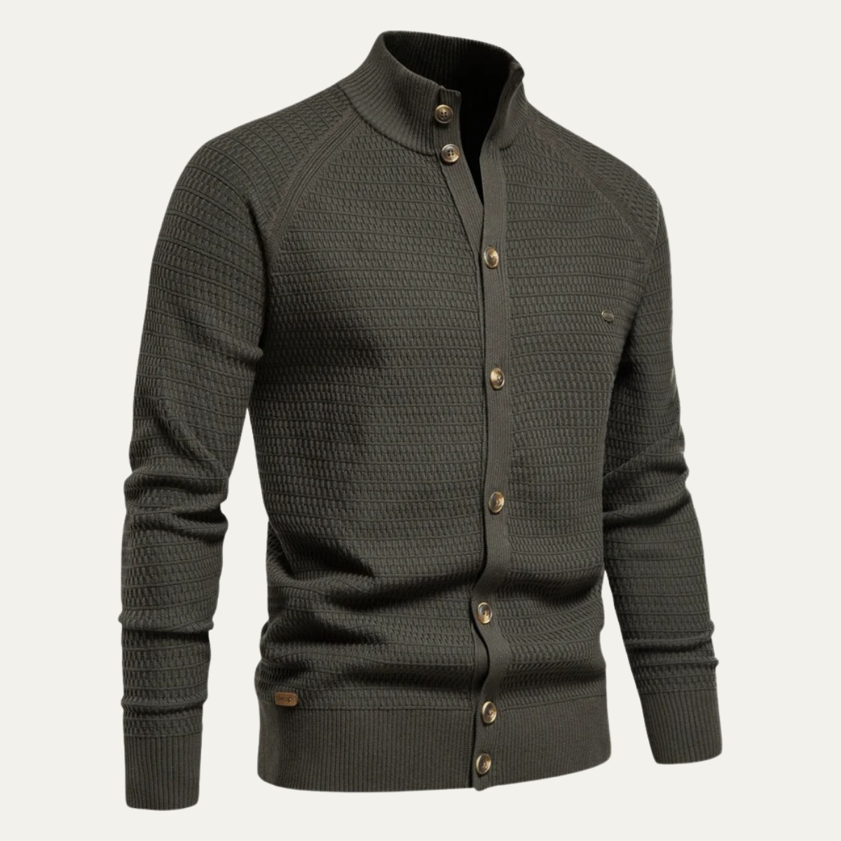 The Caernarfon Men's Casual Button Up Knitted Cotton Cardigan