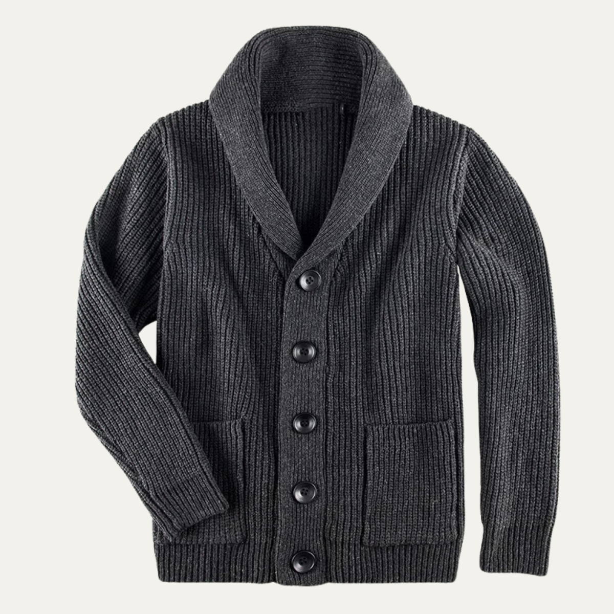 The Bardolino Men's Shawl Collar Knit Button Up Wool Cardigan