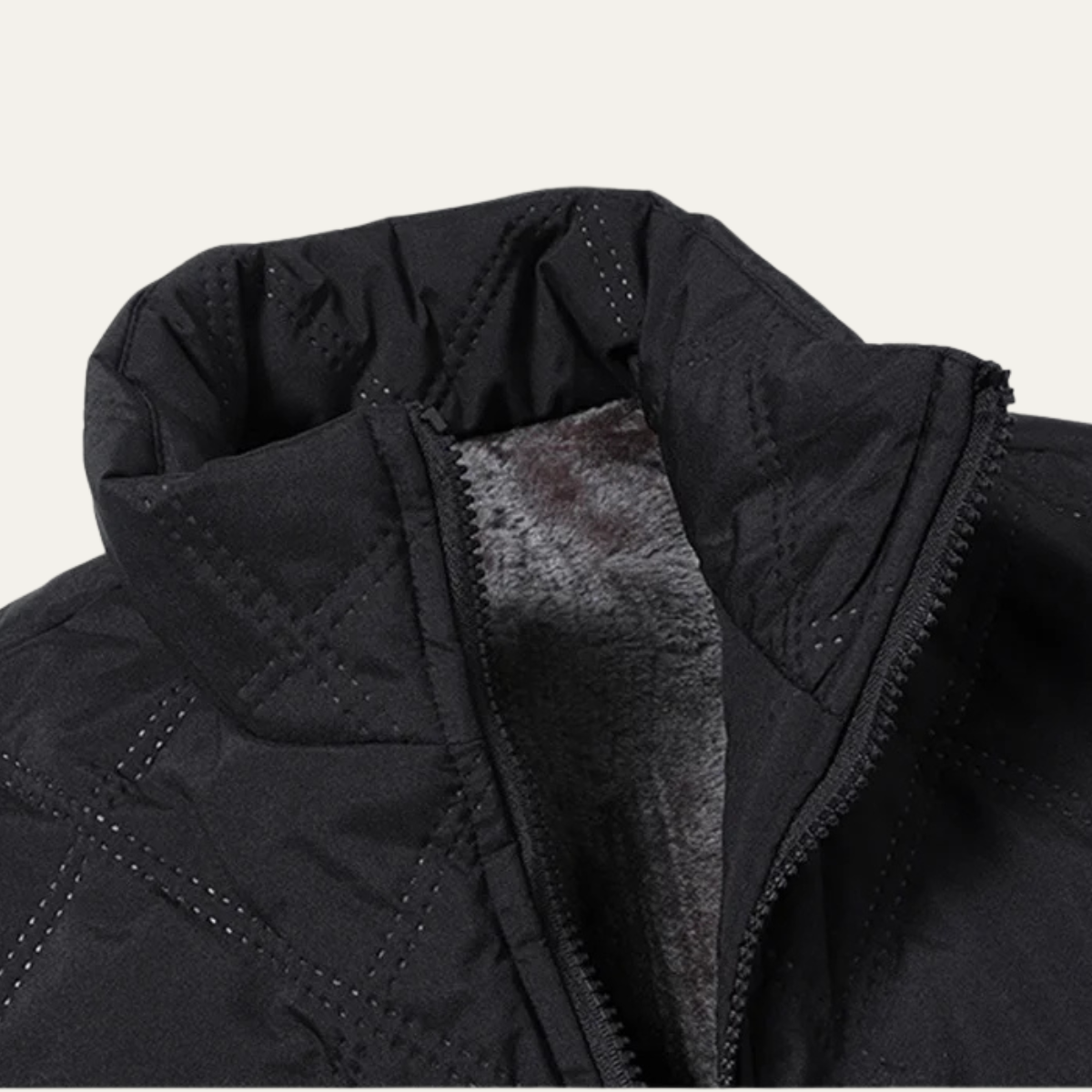 The Alston Men’s Quilted Jacket – Windproof Thermal Padded Coat with Fleece Lining