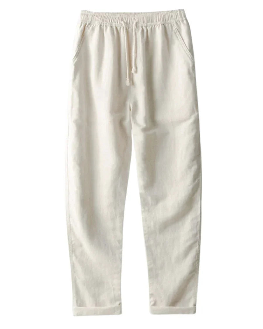 The Brentwood Men's Short Sleeve Linen Shirt & Drawstring Pants Set