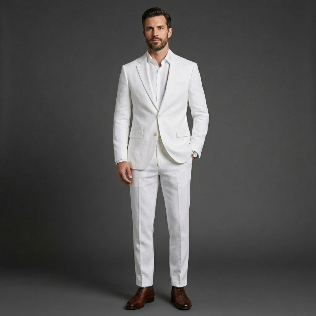 The Brescia Men’s Two Piece Suit – Slim Fit Blazer and Pants Formal Set