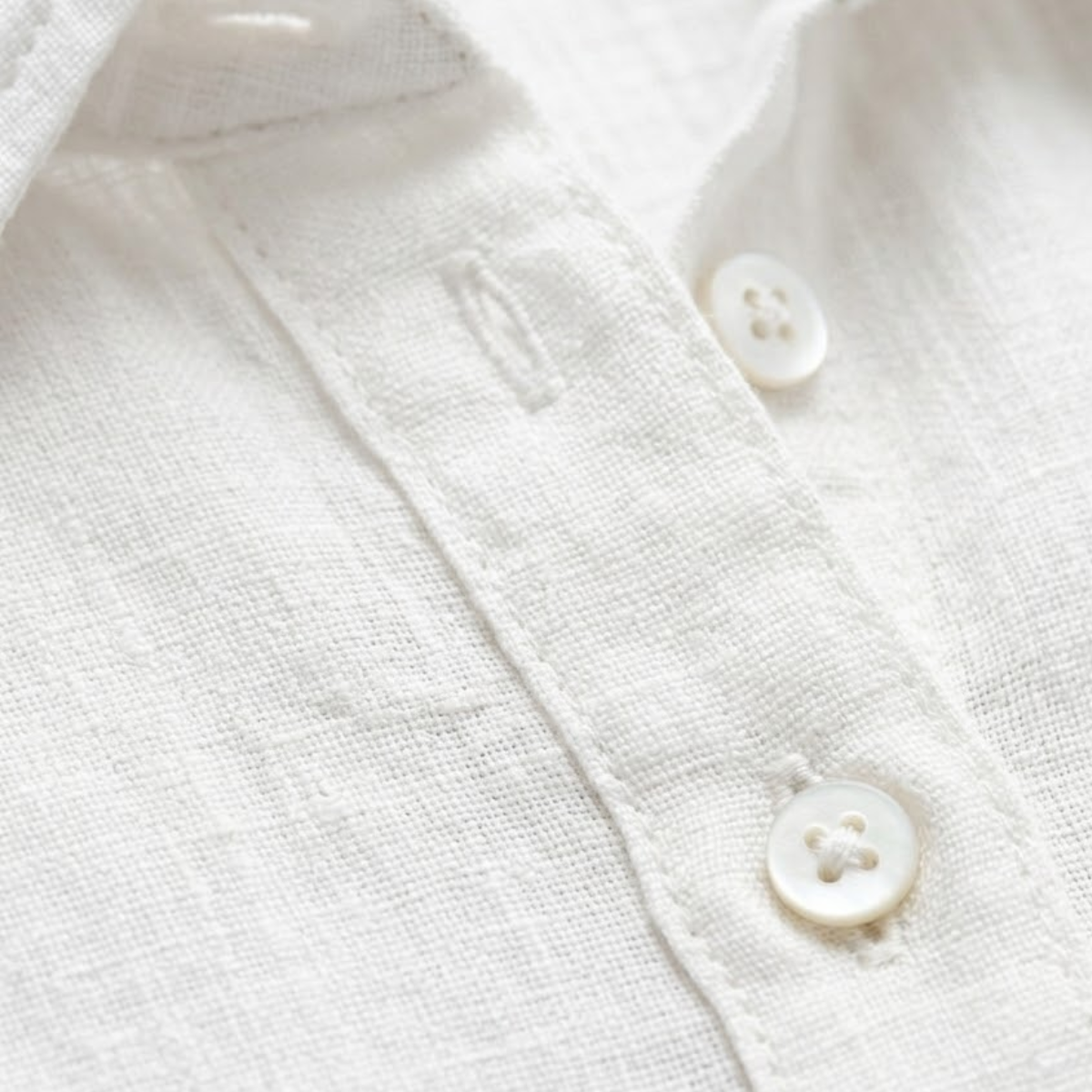 Summer Linen Blend Button Up Blouse