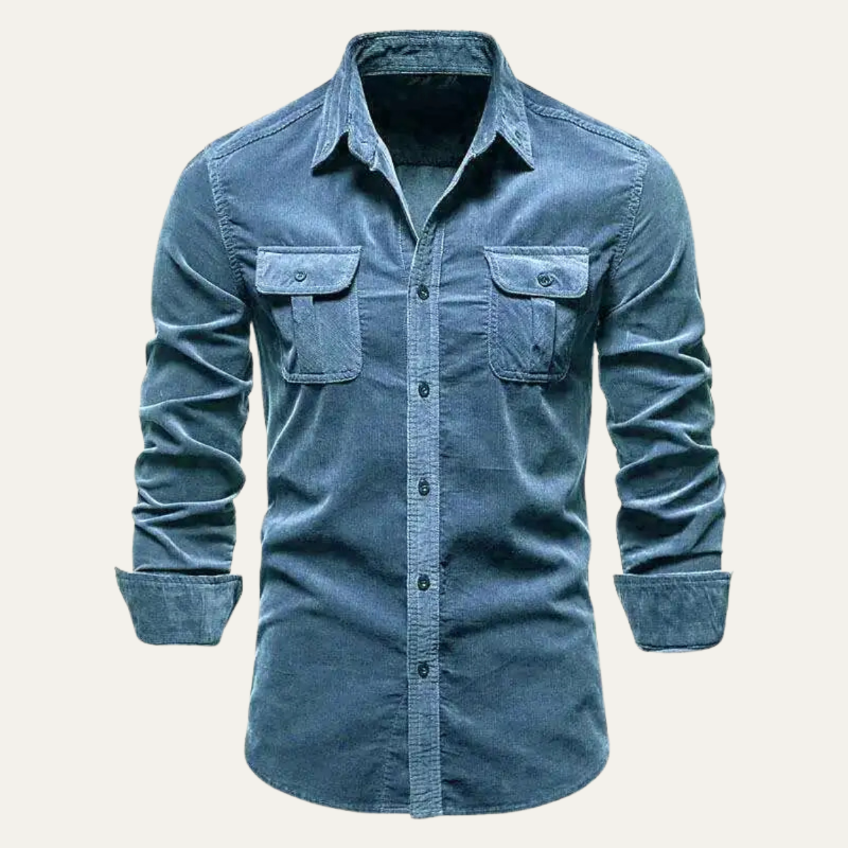 The Positano Men’s Casual Button Up Corduroy Shirt