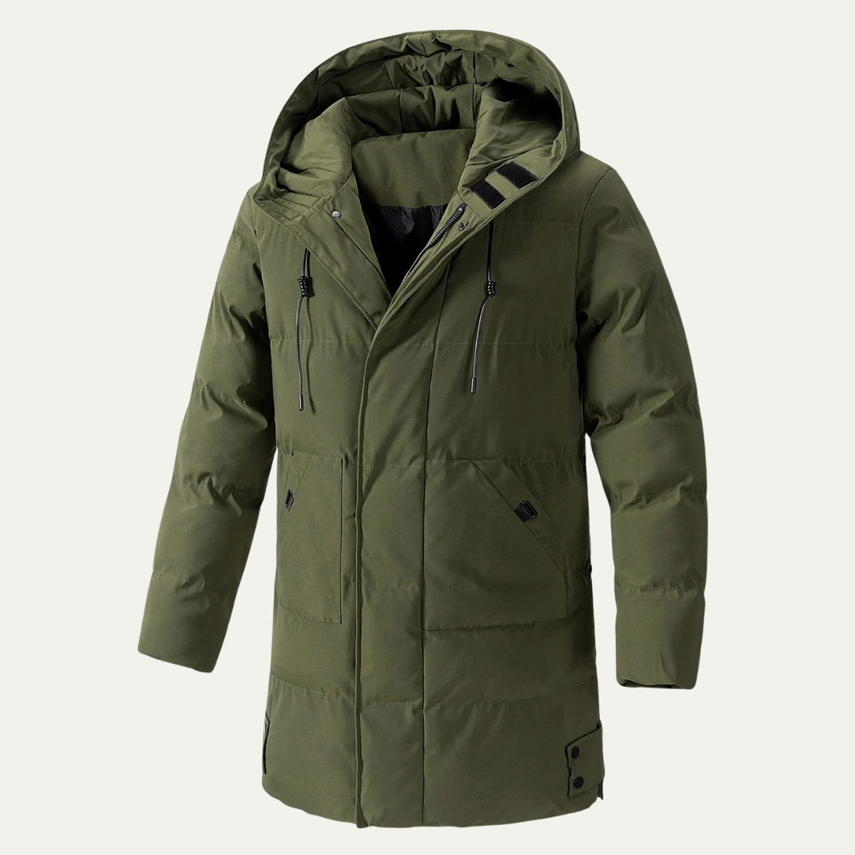 The Alghero Men's Winter Puffer Hooded Coat with Pockets
