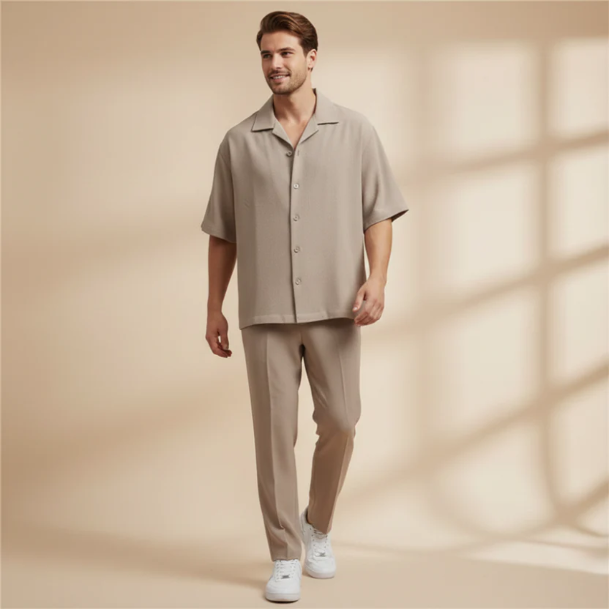 The Cuneo Men's Relaxed Shirt and Pants Set
