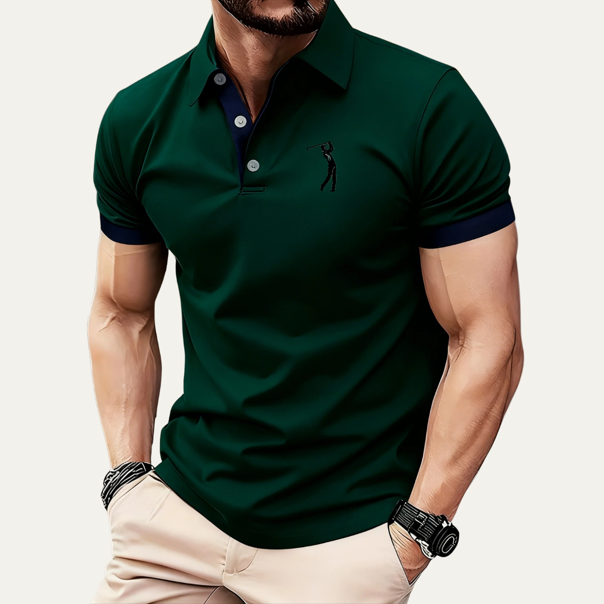 The Cala Mariolu Men’s Casual Printed Golf Polo Shirt