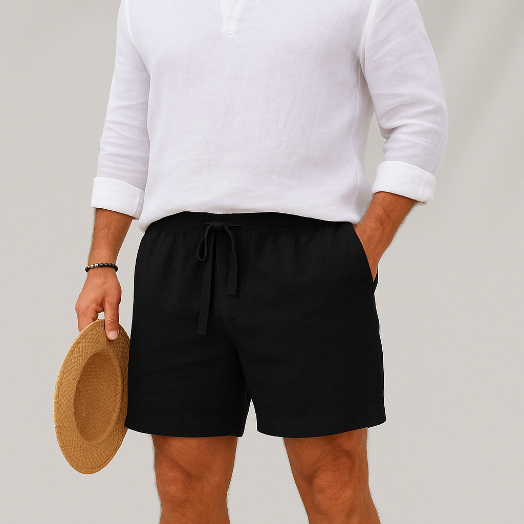 Men's Lightweight Relaxed Fit Linen Summer Shorts