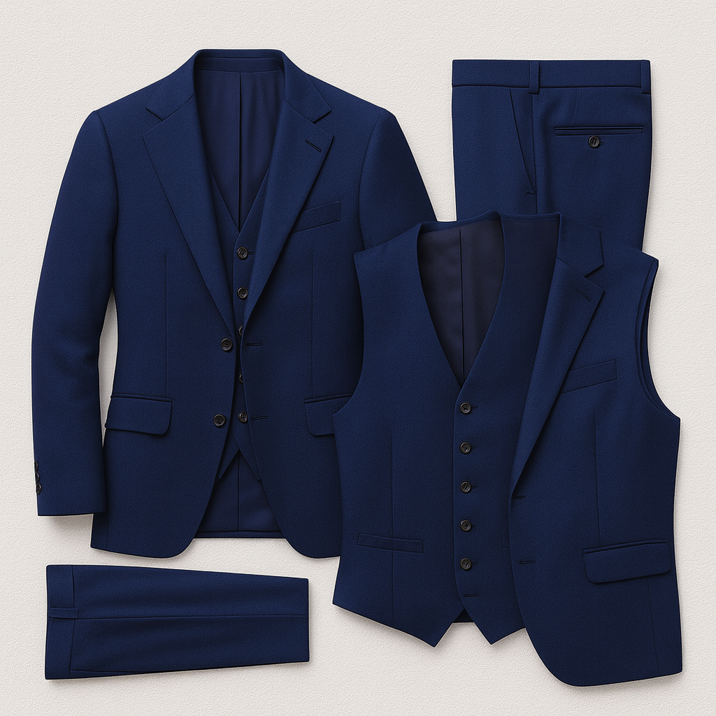 The Sulmona Men’s 3 Piece Suit – Blazer, Waistcoat & Trousers
