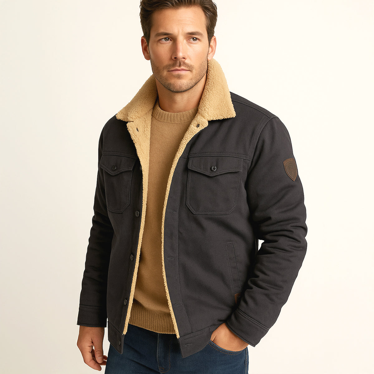 The York Warm Fleece Lined Winter Coat for Men