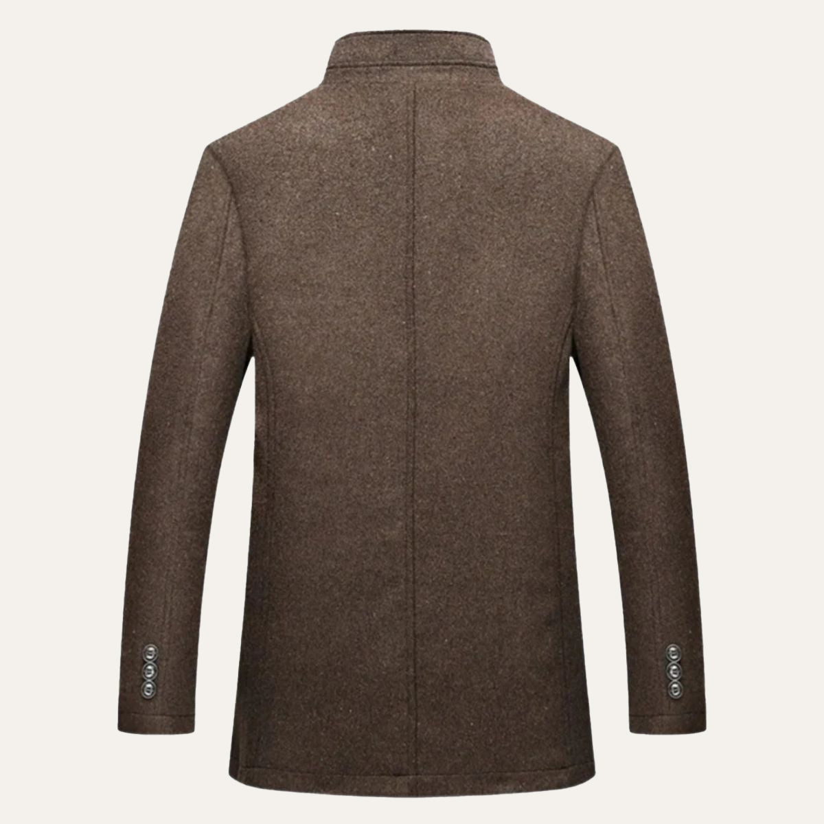 Men's Wool Overcoat Button Up