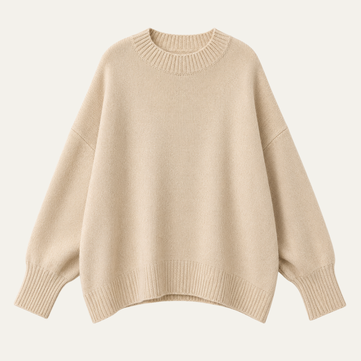 Women's Oversized Sweater with Asymmetrical Hem