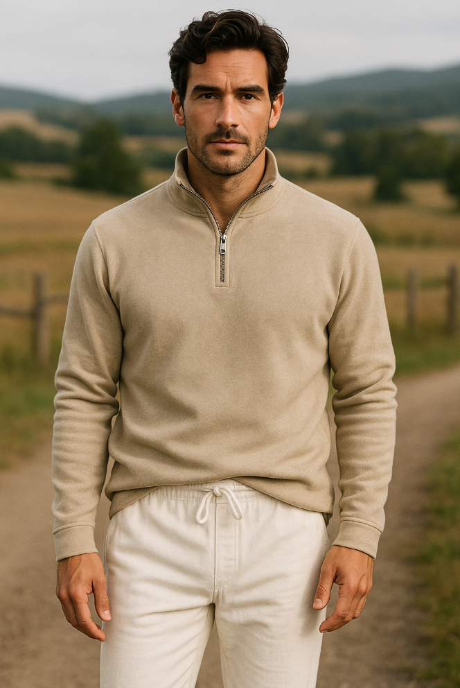 The Albury Classic Fleece Quarter Zip Sweater for Men