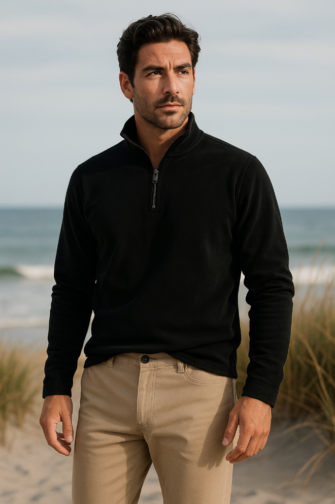 The Albury Classic Fleece Quarter Zip Sweater for Men